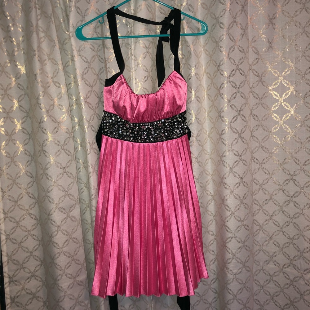 Pink and Black formal dress